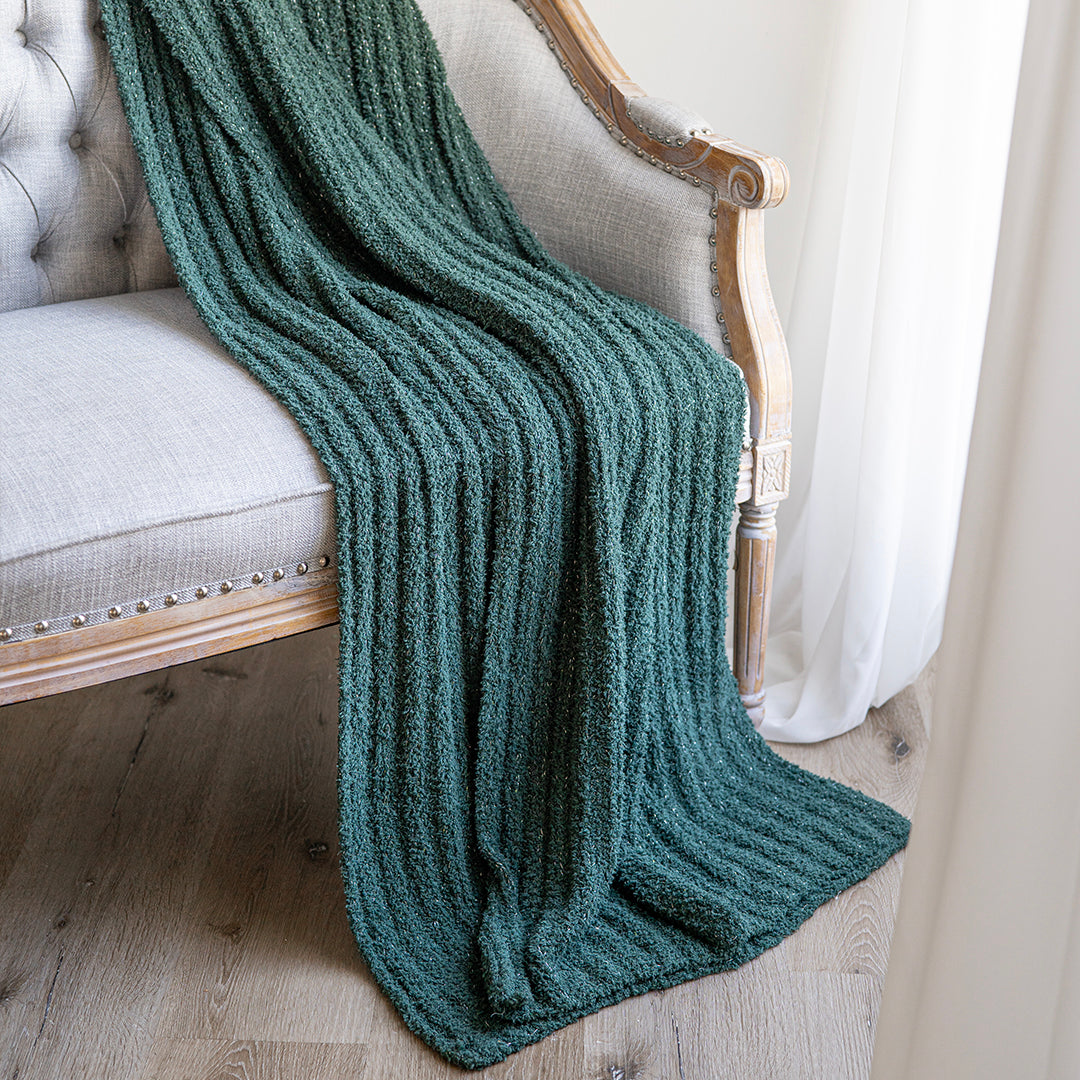 Green Plush Blanket #color_sparkling-spruce