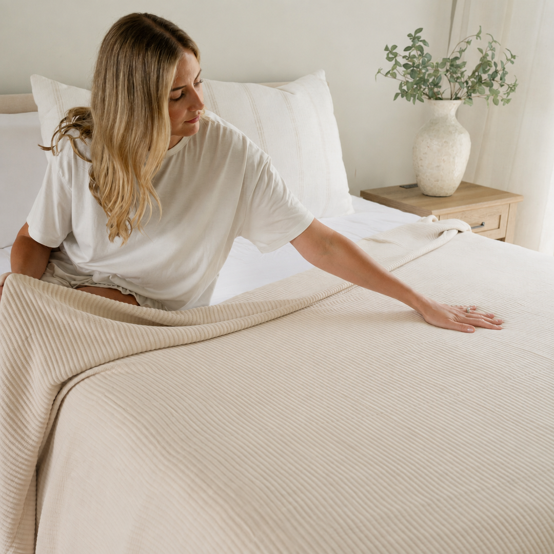 Desert Sand Bamboo Coverlet #color_warm-sand