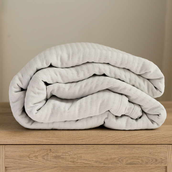 Dove Gray Bamboo Coverlet 