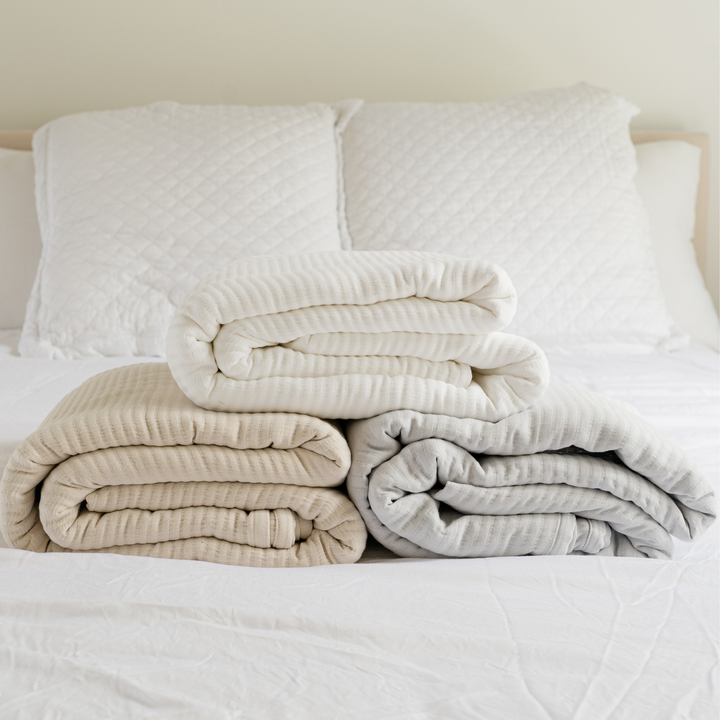 White Cloud Bamboo Coverlet 