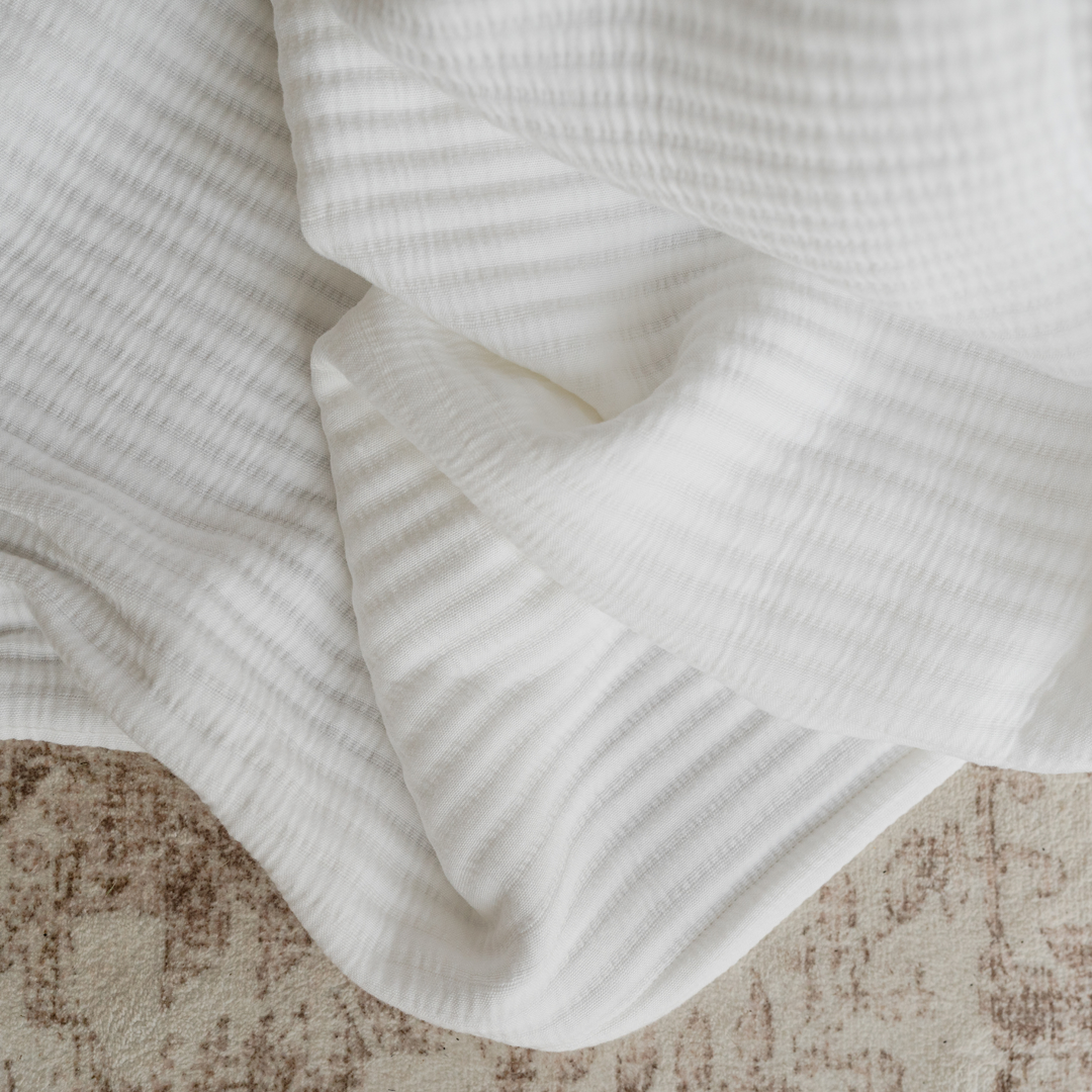 White Cloud Bamboo Coverlet 