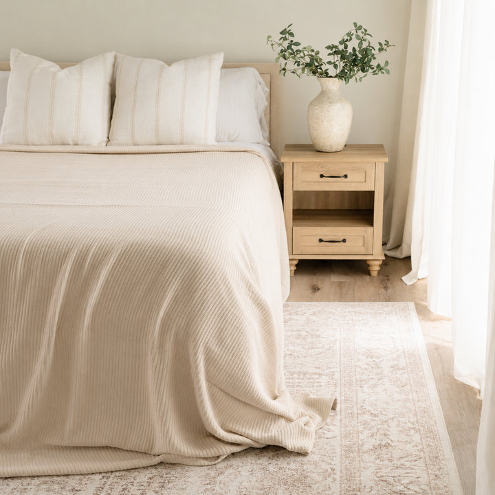 Warm Sand Bamboo Coverlet 