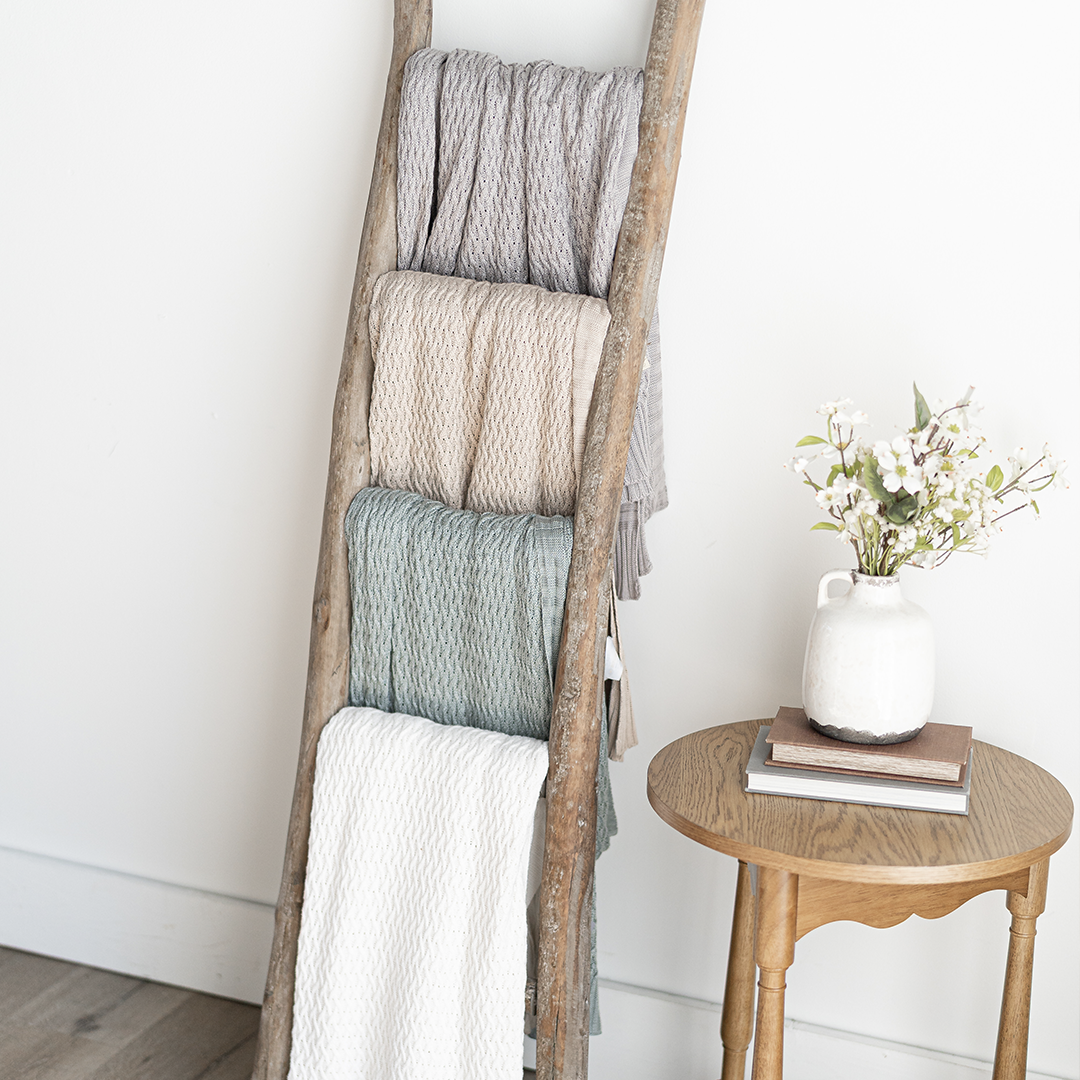 Simply Organic Bamboo Knitted Blanket Luxuriously Cozy Stylish