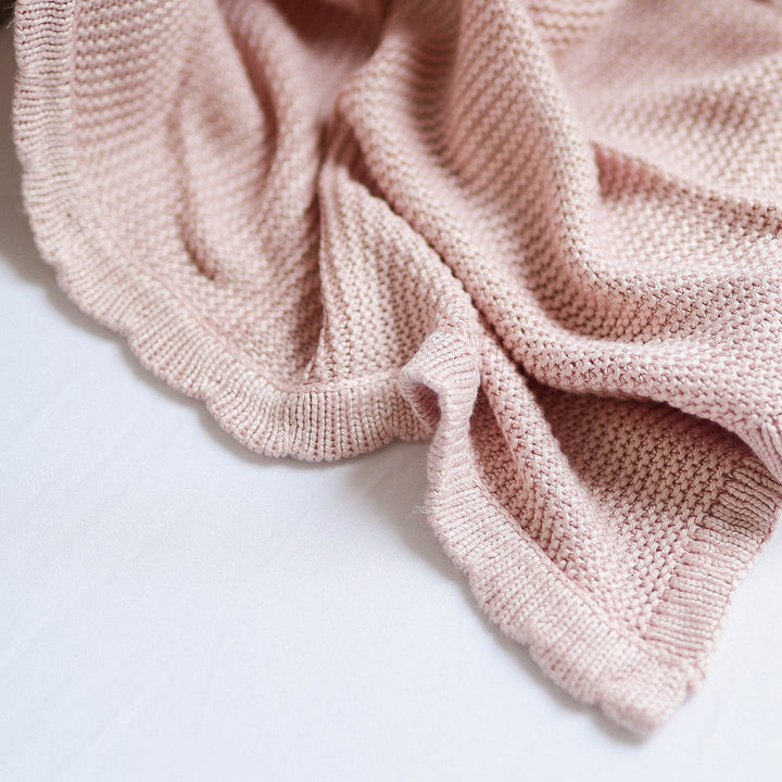 Pink Petal Knitted Baby Blanket #color_pink-petal