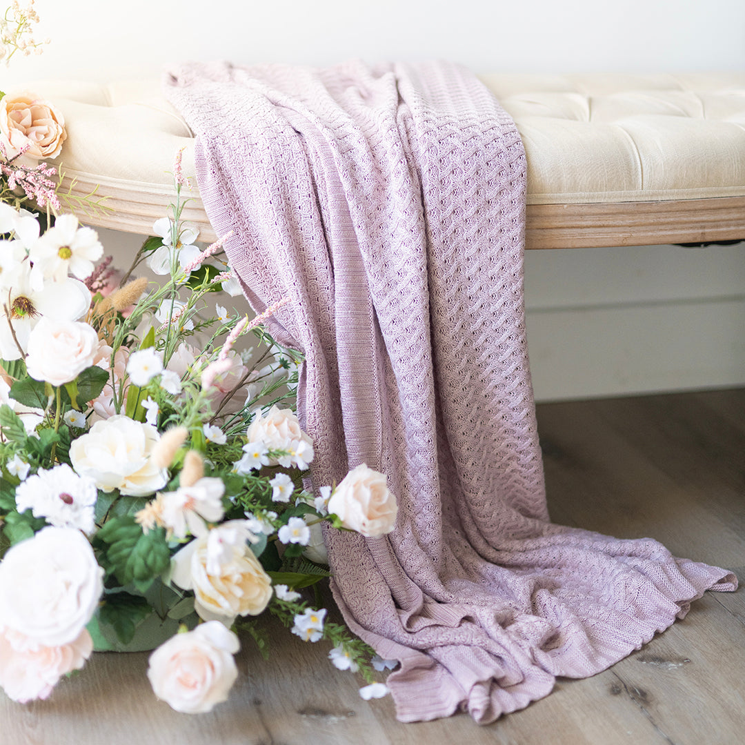 Lilac Bloom Throw Blanket #color_lilac-bloom