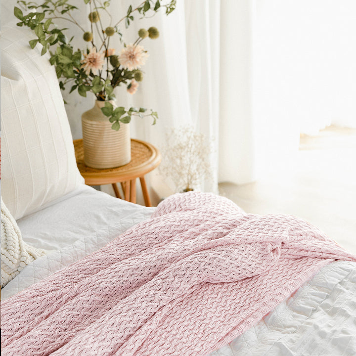 Sweetheart Pink Throw Blanket #color_sweetheart-pink